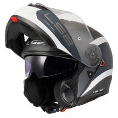 LS2 STROBE 2 VICTORY MAT GRİ-MAVİ-KUM ÇENE AÇILIR KASK