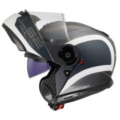 LS2 STROBE 2 VICTORY MAT GRİ-MAVİ-KUM ÇENE AÇILIR KASK