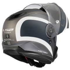 LS2 STROBE 2 VICTORY MAT GRİ-MAVİ-KUM ÇENE AÇILIR KASK