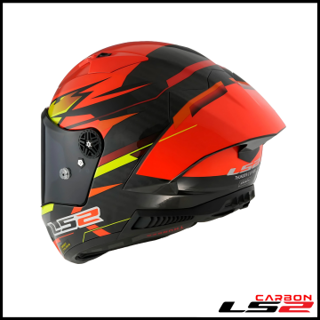 LS2 THUNDER KARBON GP AERO FIRE KIRMIZI-SİYAH KAPALI KASK