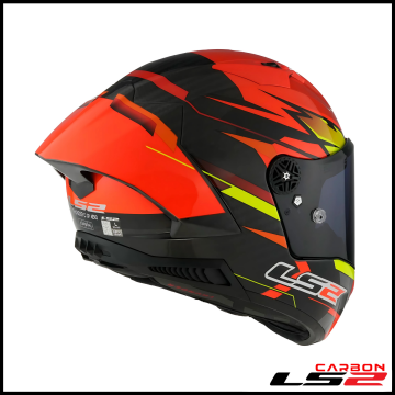 LS2 THUNDER KARBON GP AERO FIRE KIRMIZI-SİYAH KAPALI KASK
