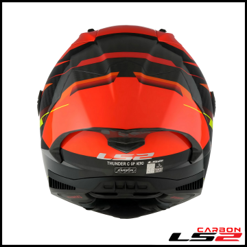 LS2 THUNDER KARBON GP AERO FIRE KIRMIZI-SİYAH KAPALI KASK
