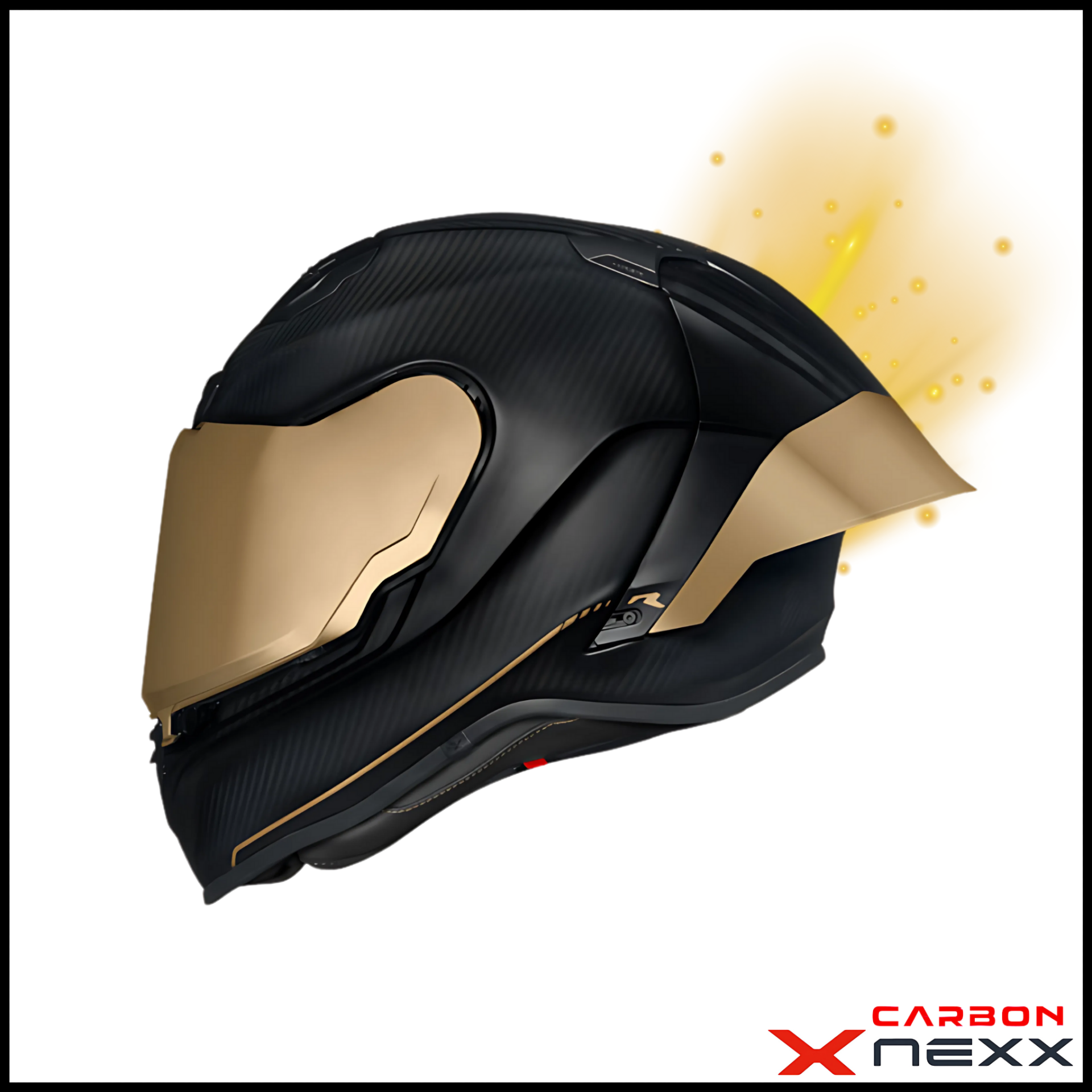 NEXX X.R3R GOLDEN  EDITION KARBON MAT SİYAH-SARI KAPALI KASK