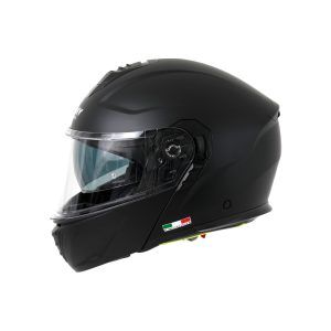 SWAY SW 917 Solid Matt Siyah Flip Up Çene Açılır Kask