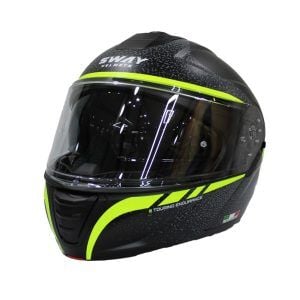 SWAY SW 917 STARS Matt Black Blue Çene Açılır Kask