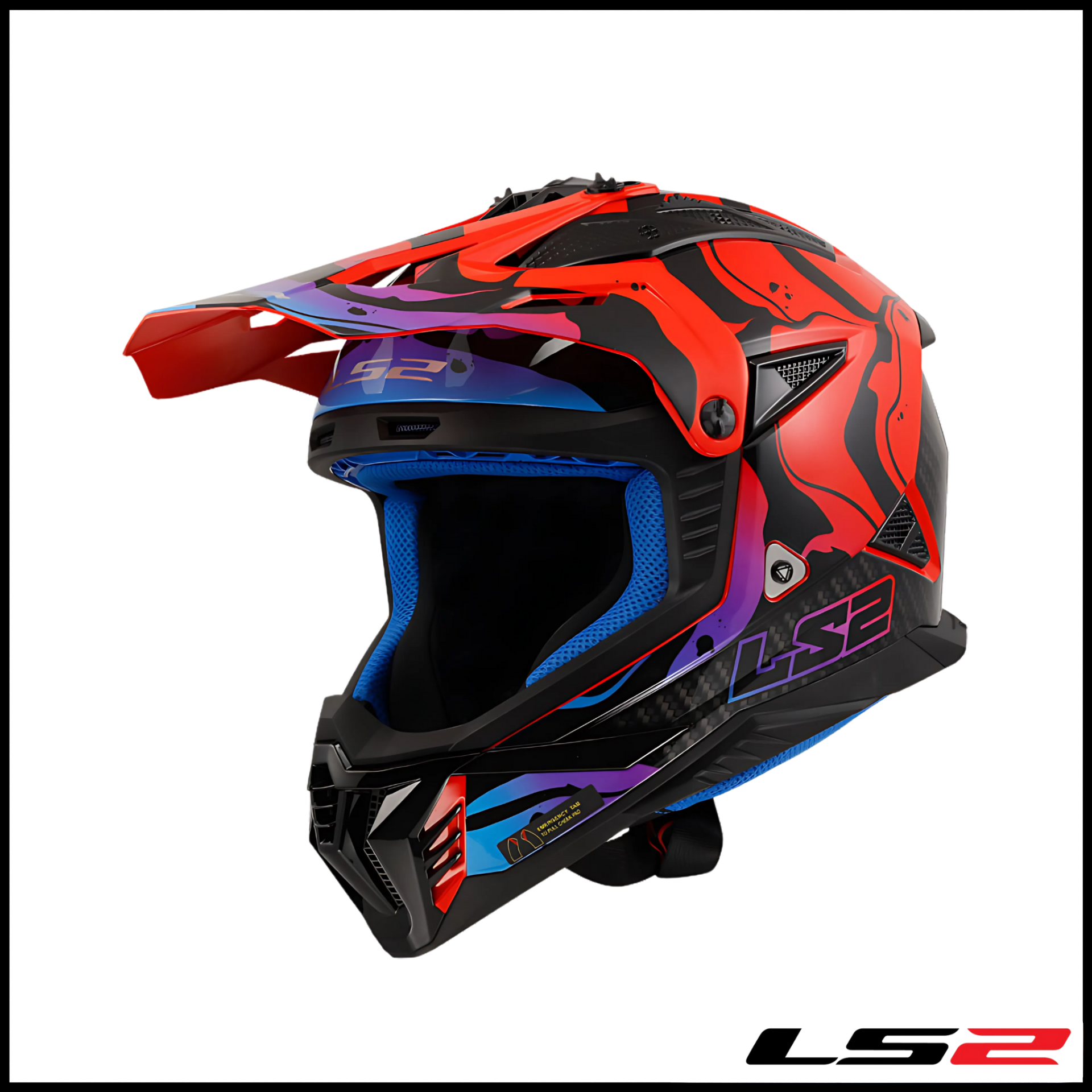 LS2 FAST 2 WASH KIRMIZI KROS KASK