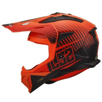 LS2 FAST 2 DUCK TURUNCU-KIRMIZI KROS KASK