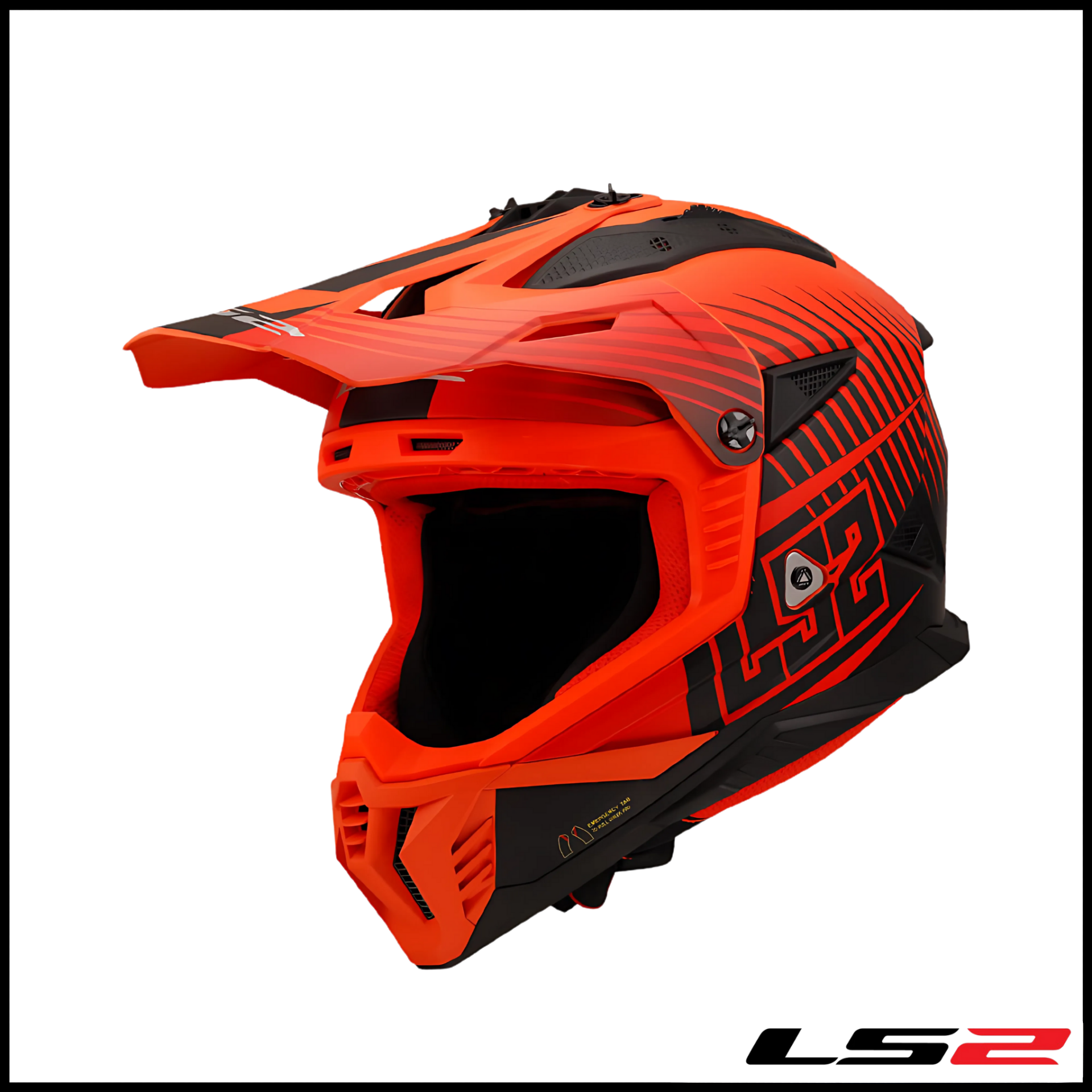 LS2 FAST 2 DUCK TURUNCU-KIRMIZI KROS KASK