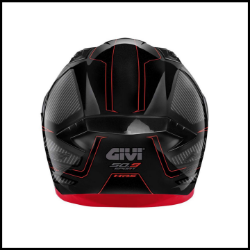 GIVI 50.9 ENIGMA SİYAH-TITANIUM-KIRMIZI KAPALI KASK