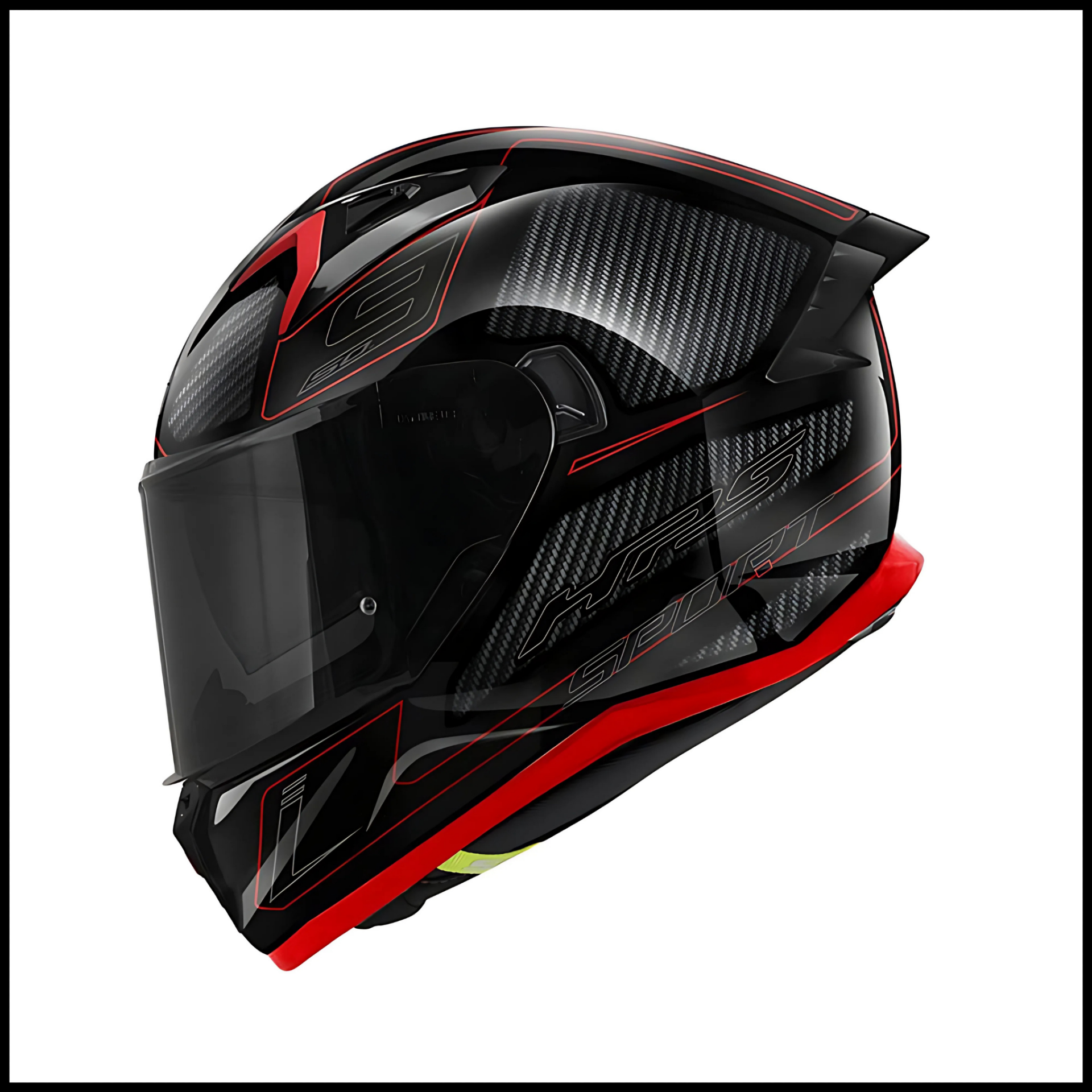 GIVI 50.9 ENIGMA SİYAH-TITANIUM-KIRMIZI KAPALI KASK