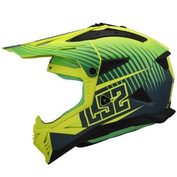 LS2 FAST 2 DUCK YEŞİL-NEON SARI KROS KASK