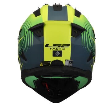 LS2 FAST 2 DUCK YEŞİL-NEON SARI KROS KASK