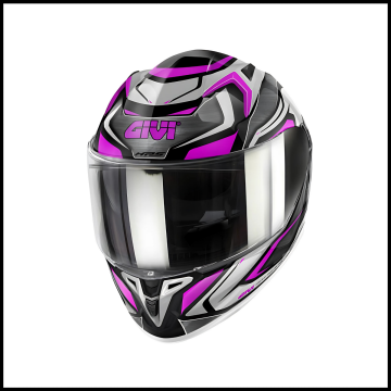 GIVI 50.9 ATOMIC LADY TITANIUM-GRİ-PEMBE KAPALI KASK