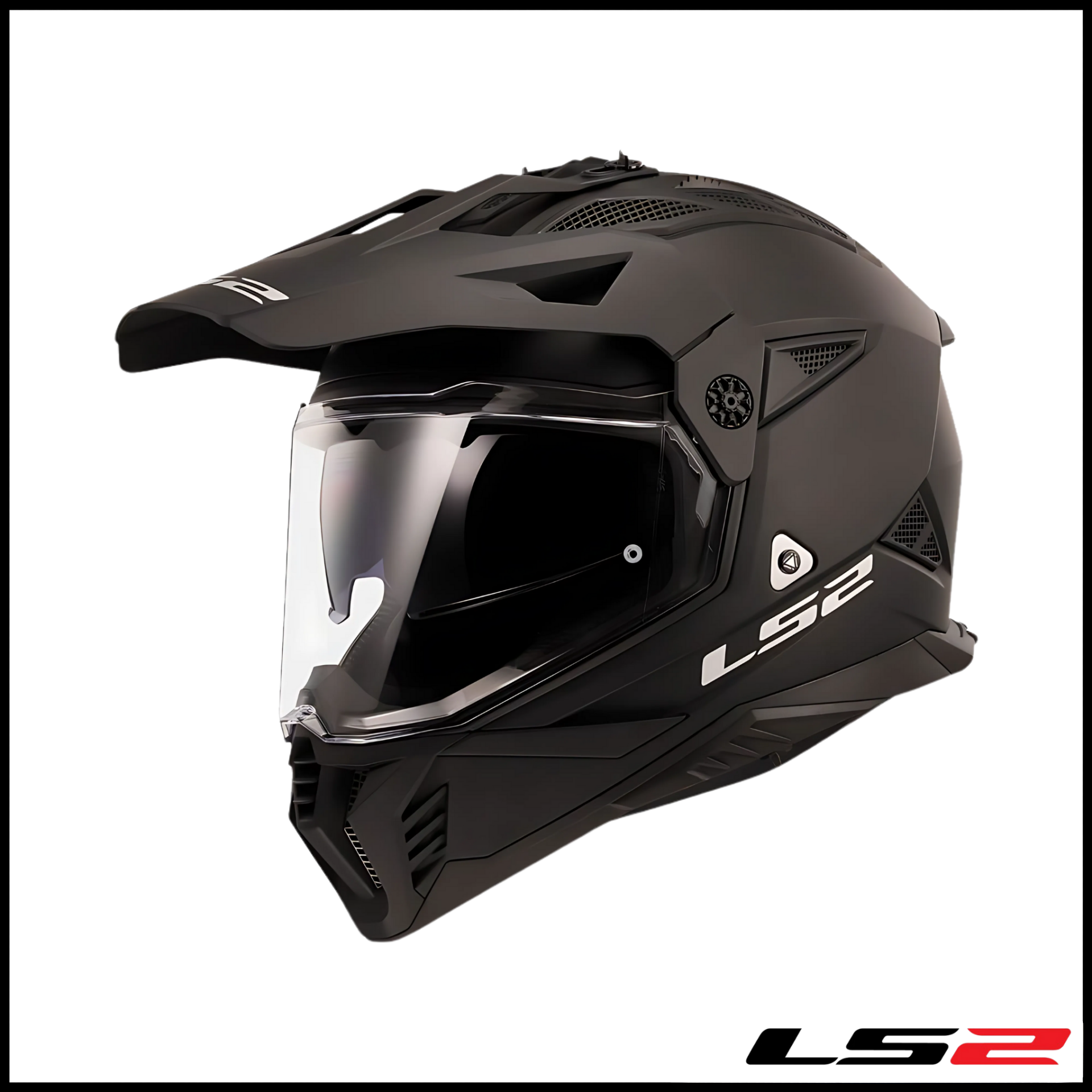 LS2 PIONEER 2 MAT SİYAH KROS KASK