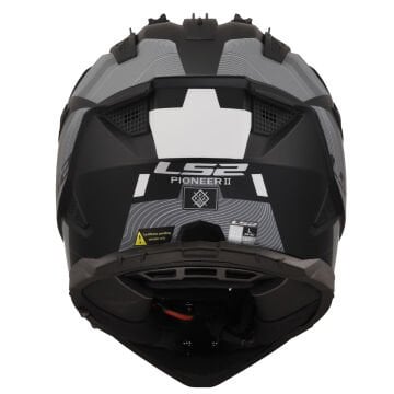 LS2 PIONEER 2 HILL MAT SİYAH-BEYAZ KROS KASK