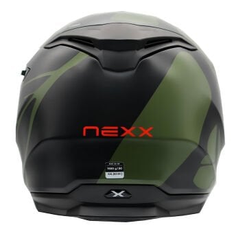 NEXX Y.100 B-SIDE MAT SİYAH-YEŞİL KASK-KAPALI KASK