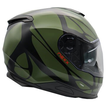 NEXX Y.100 B-SIDE MAT SİYAH-YEŞİL KASK-KAPALI KASK