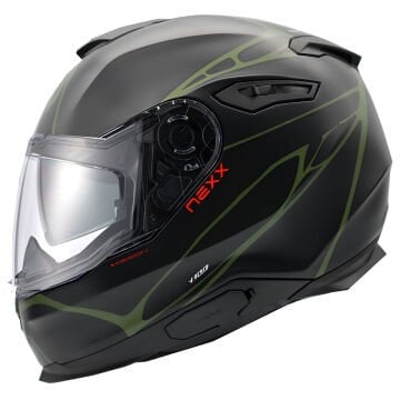 NEXX Y.100 B-SIDE MAT SİYAH-YEŞİL KASK-KAPALI KASK