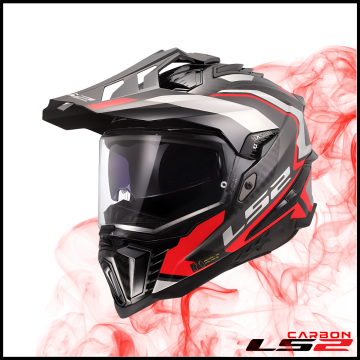 LS2 EXPLORER C KARBON FRONTIER II KIRMIZI KROS KASK